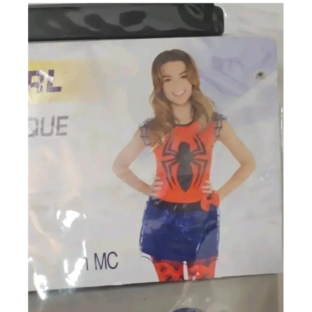 New Marvel‎ Spider Girl Tunic Dress Avengers Man Halloween Costume Child M/L